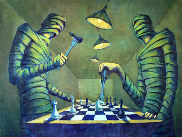 Chess Players - Painting by Dmitry Savchenko