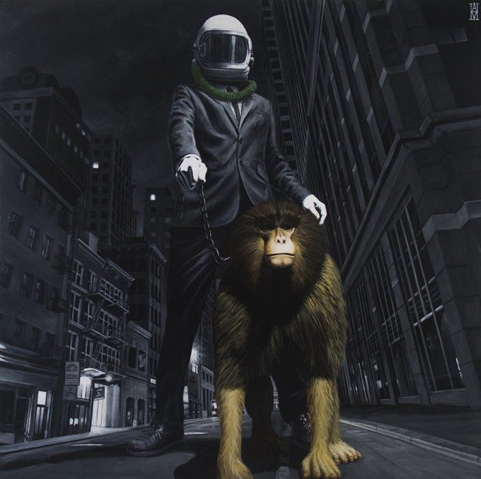 New World Monkey  - Painting by Alec Huxley