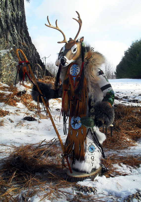 Deer - Manitou - Sculpture by Kevin and Tanner Gadomski