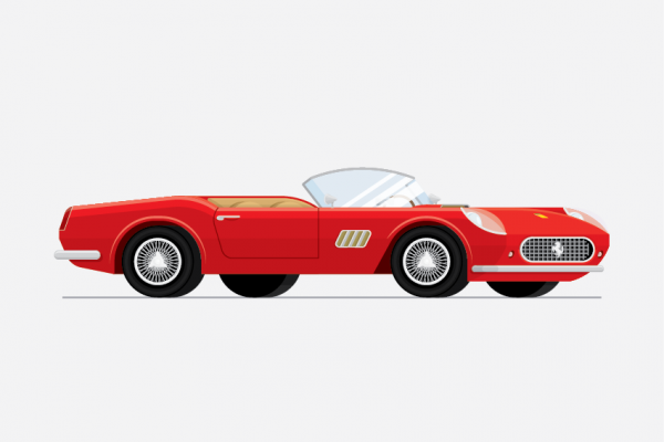 Ferris Bueller's Day Off - Famous Cars - Art by Frederico Birchal