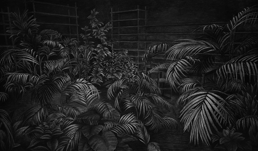 The Collapse of Cohesion - Charcoal Drawing by Levi van Veluw