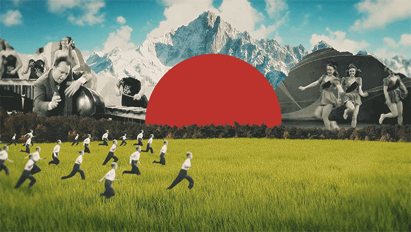 Clip from Young music video by Air Review  - Collage Art by Joseba Elorza