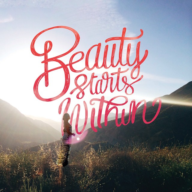 Beauty Starts Within - Typographic Art by Stefan Kunz