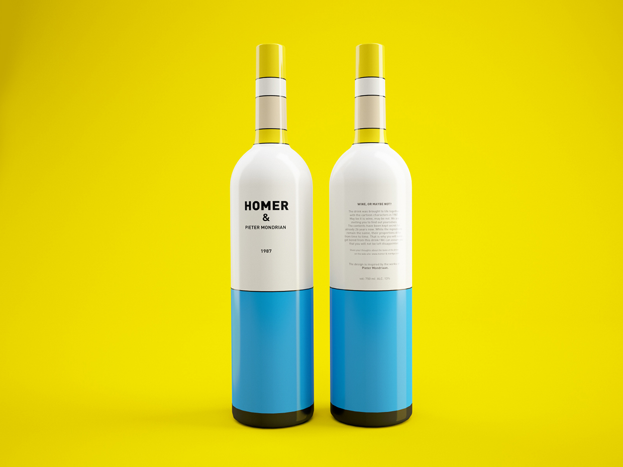The Simpsons Wine Bottle Concept - Design by Constantin Bolimond