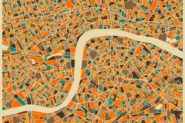 London - City Map Art Prints - by Jazzberry Blue