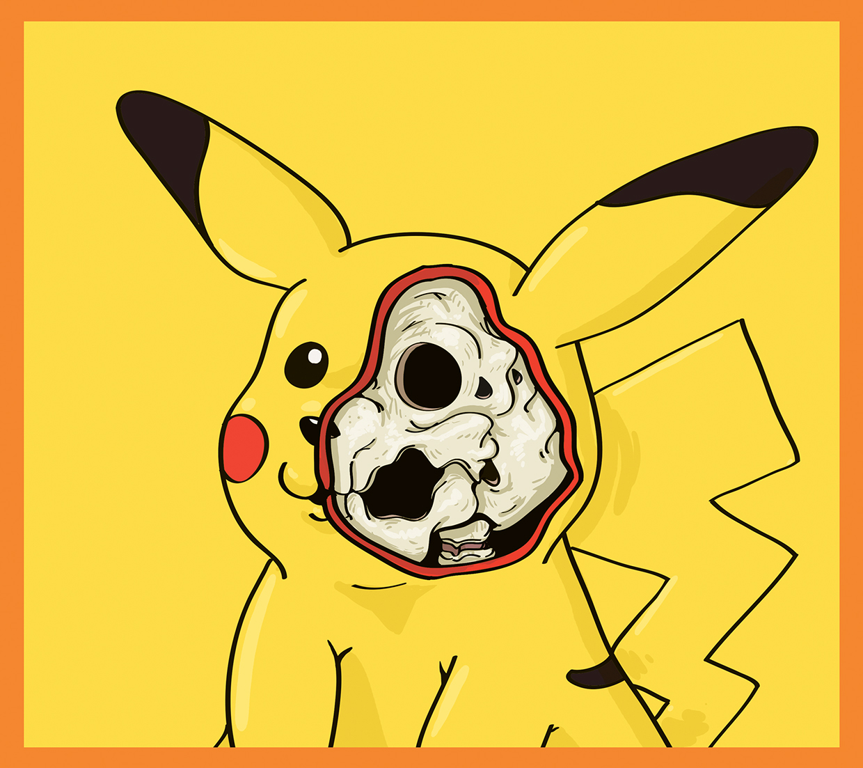 Pikachu from Pokemon - Cute Yellow - Art by Mahmoud Refaat
