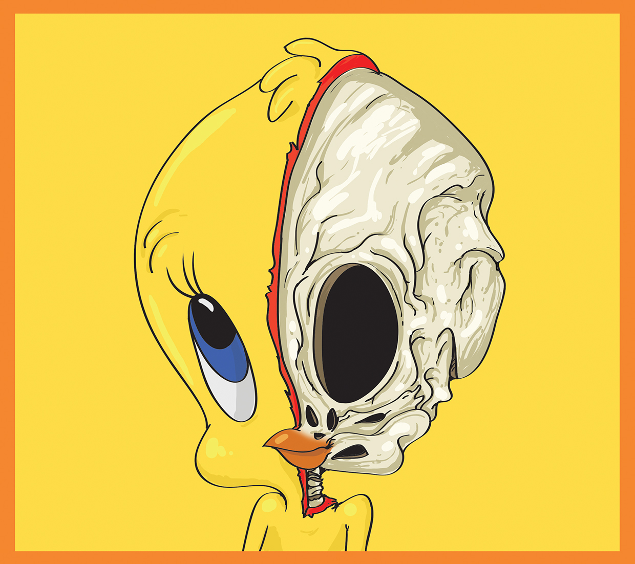 Tweety Bird from the Looney Tunes - Cute Yellow - Art by Mahmoud Refaat