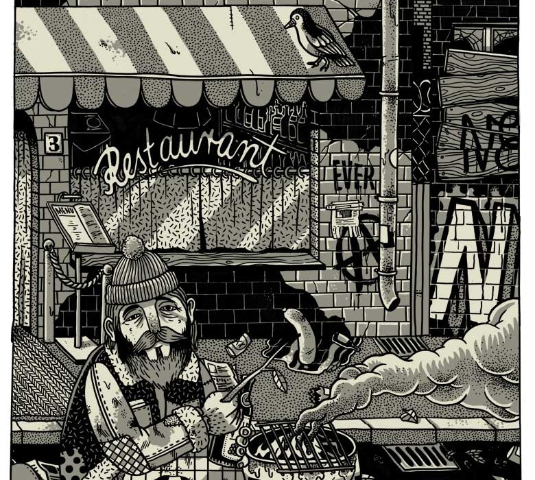 The Poor Restuarant - Drawing by Martin Krusche