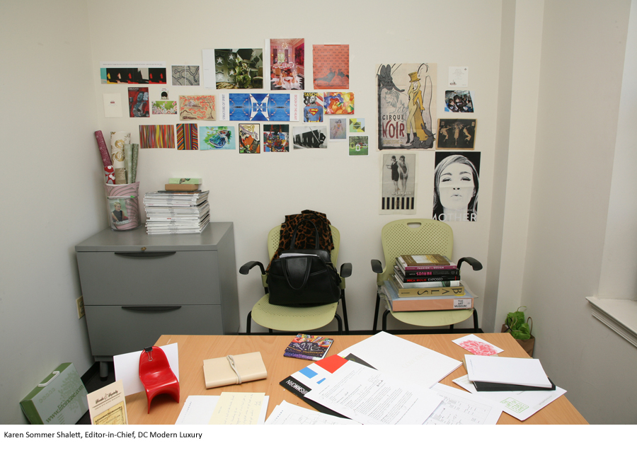 Karen Sommer Shalett, Editor-in-Chief, DC Modern Luxury - Art Desks - Photo by E. Brady Robinson