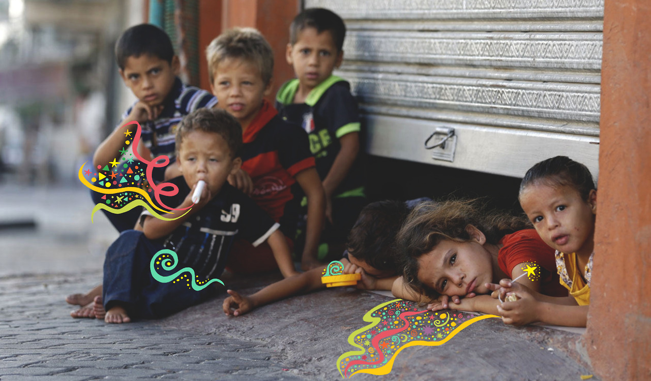 Eid in Gaza - Palestinians Teach Life - Art by Haneen Nazzal