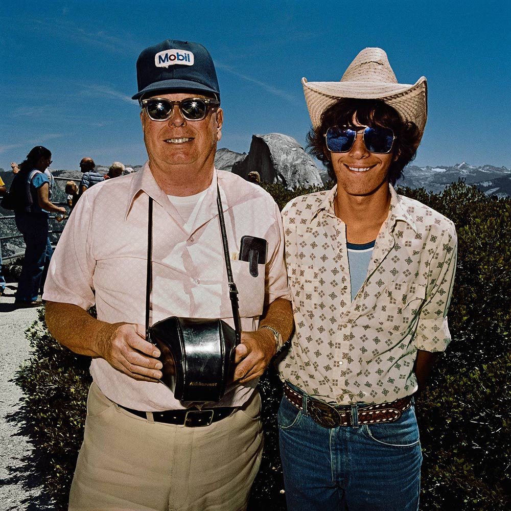 Father & Son at Glacier Point, Yosemite National Park, CA 1981 - Sightseer Series - Photo by Roger Minick
