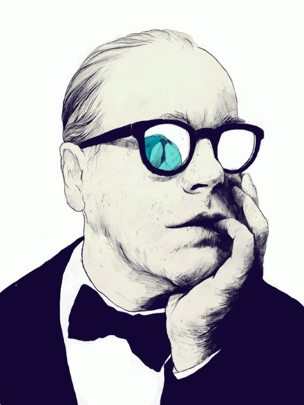 Philip Seymour Hoffman, illustration for The New Republic - Animated GIF by Simon Prades