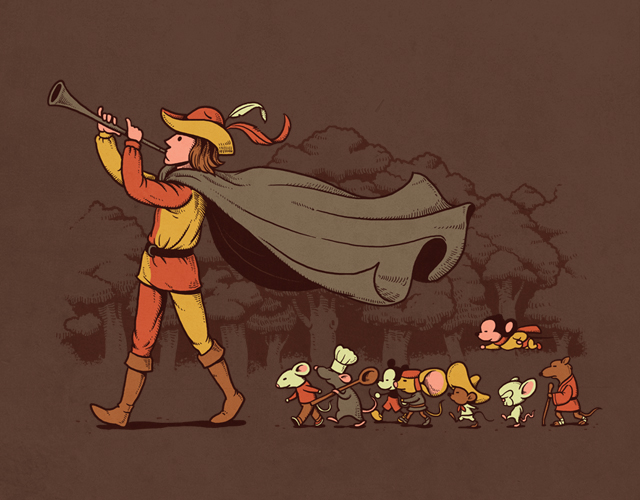 Follow the Flute - Illustration by Ben Chen