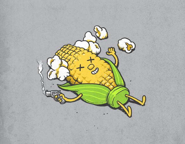 Corn Suicide - Illustration by Ben Chen