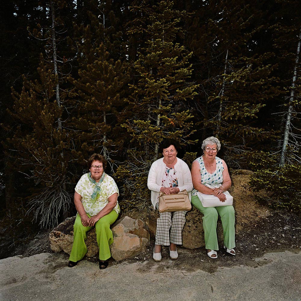 Three Women Resting, Yellowstone National Park, WY 1980 - Sightseer Series - Photo by Roger Minick