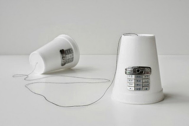 Styrofoam Cup Phones - Photo by García de Marina