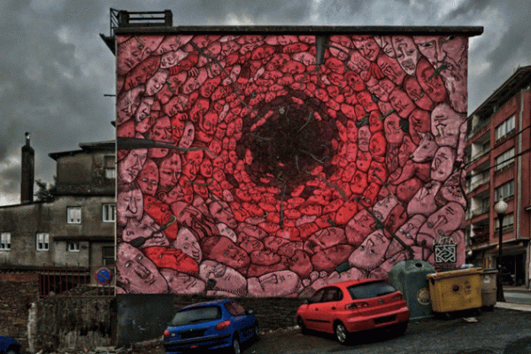 Red Hole - Mural by Liqen - Animated GIF by A. L. Crego