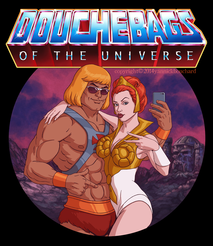 Douchebags of the Universe - Illustration by Yannick Bouchard