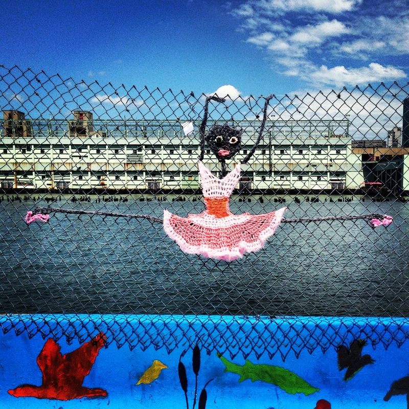 Dancer - Crochet Yarn Bombing - Street Art by London Kaye