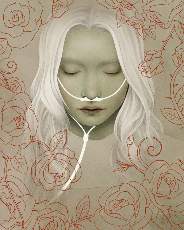 Sleeping Beauty (Dornröschen) - Modern Grimm - Illustration by Björn Griesbach