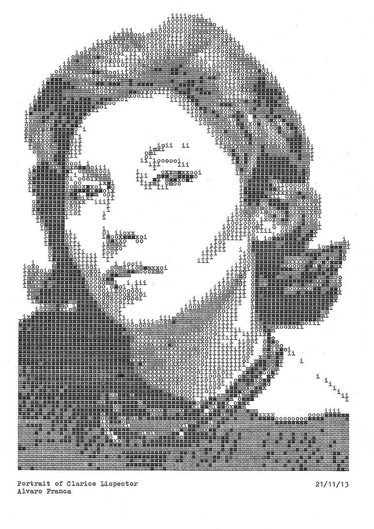 Clarice Lispector - Typewritten Portraits by Álvaro Franca 