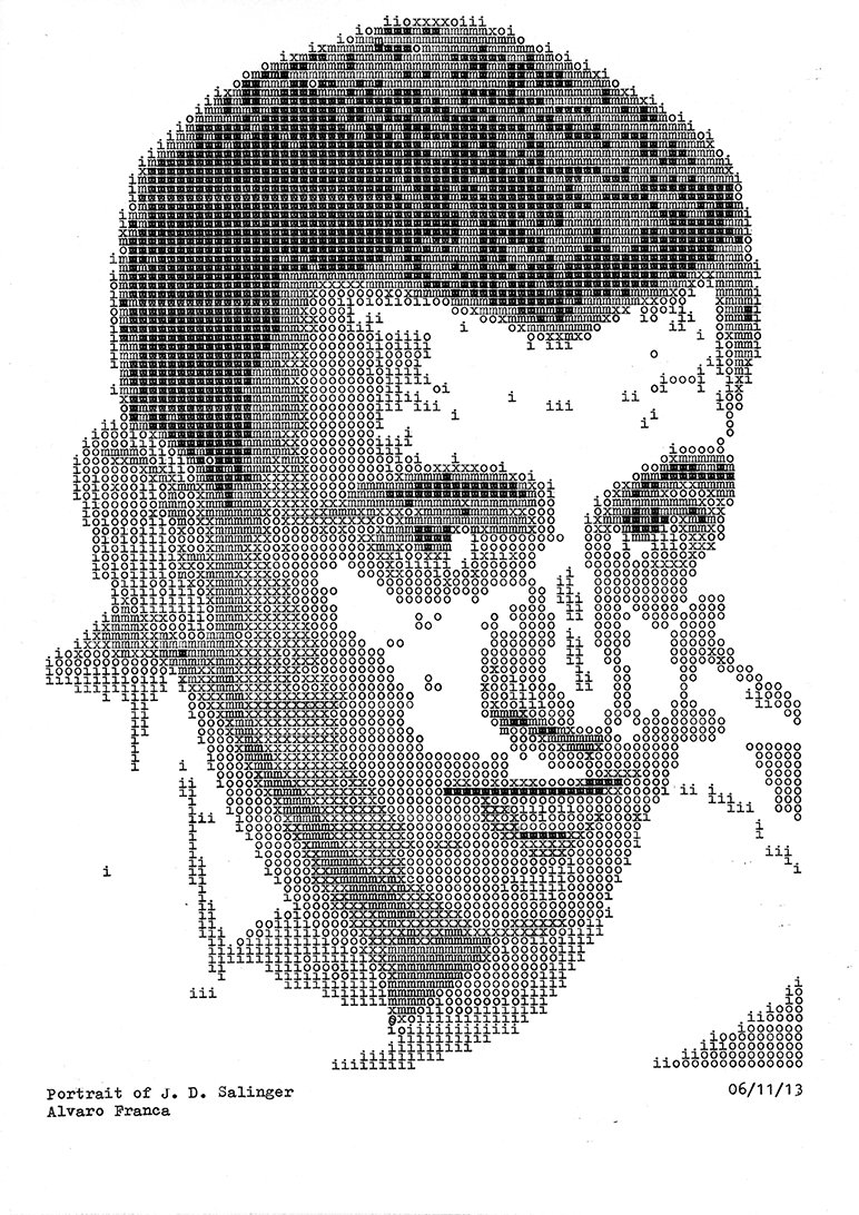 J.D. Salinger - Typewritten Portraits by Álvaro Franca 