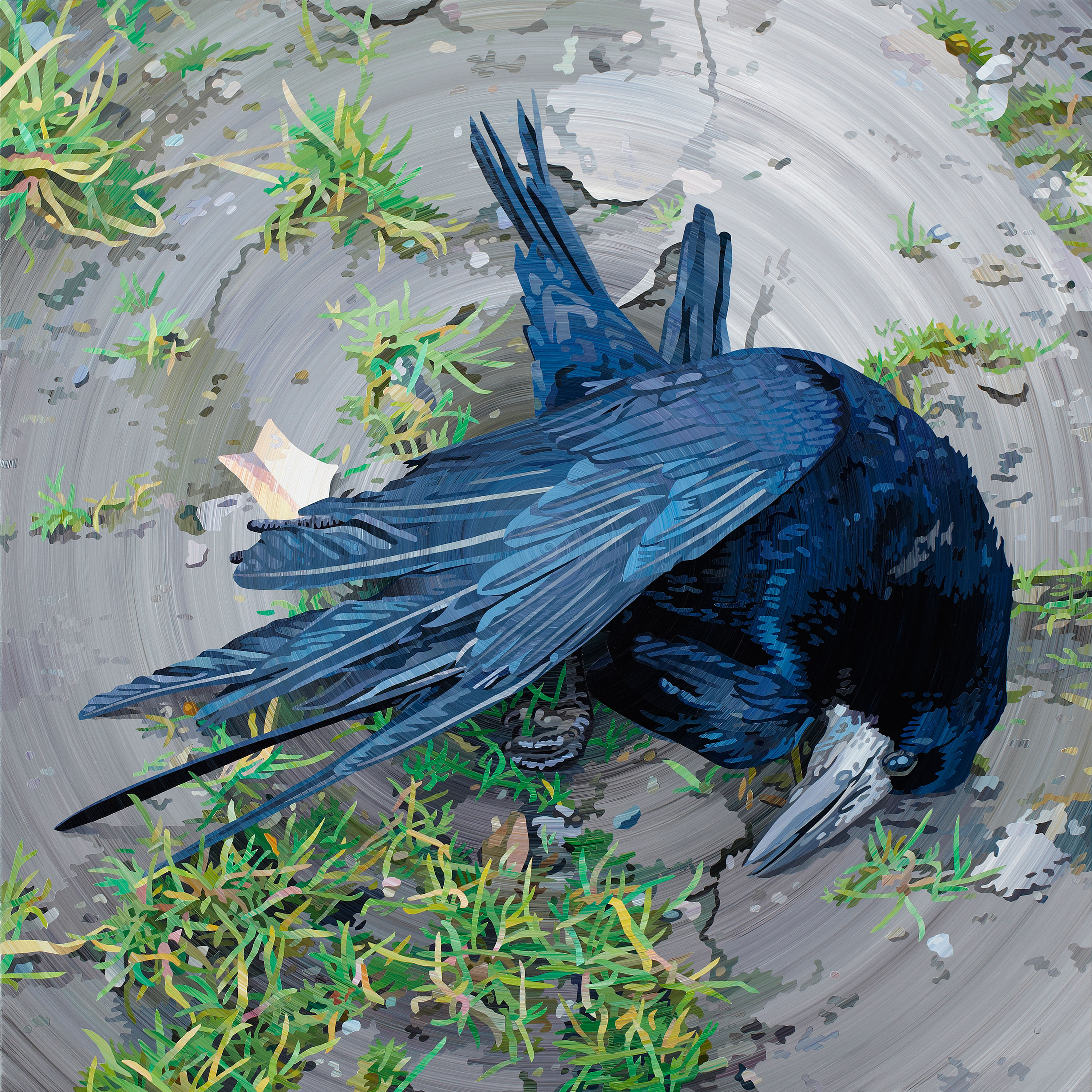 Fugl (Bird) - Acrylic Painting by Allan Otte