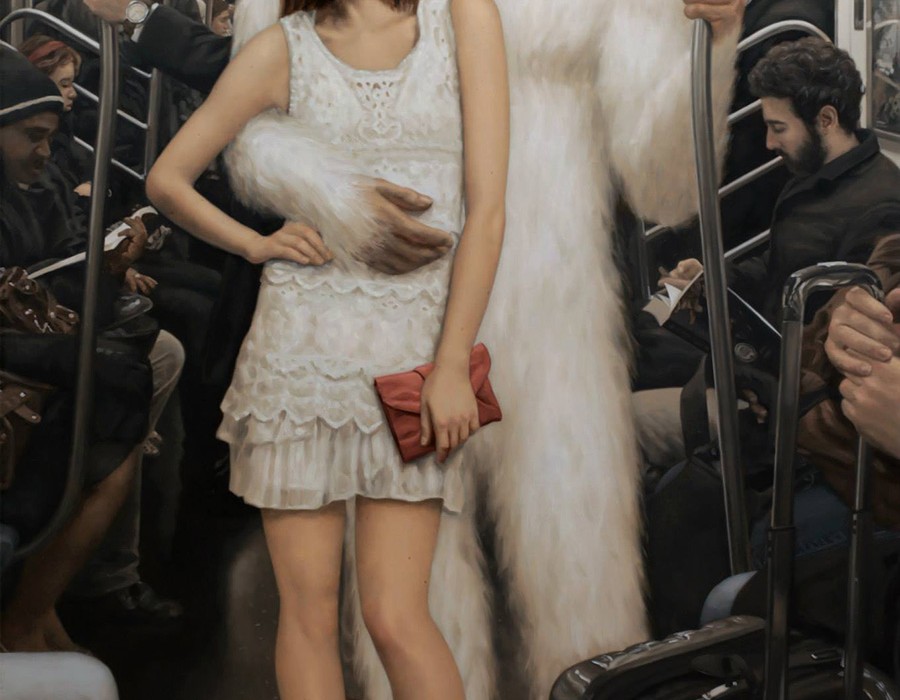 Emma Snow & The Yeti - Anomaly - Oil Painting by Matthew Grabelsky