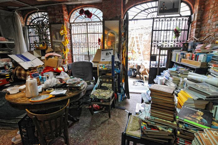 Libreria Acqua Alta Bookshop, in Venice, Italy