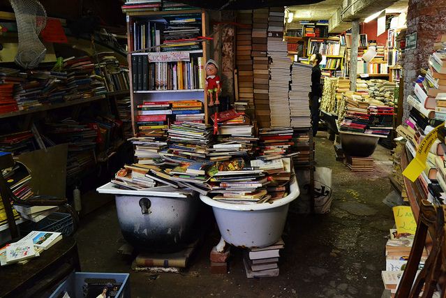 Libreria Acqua Alta Bookshop, in Venice, Italy