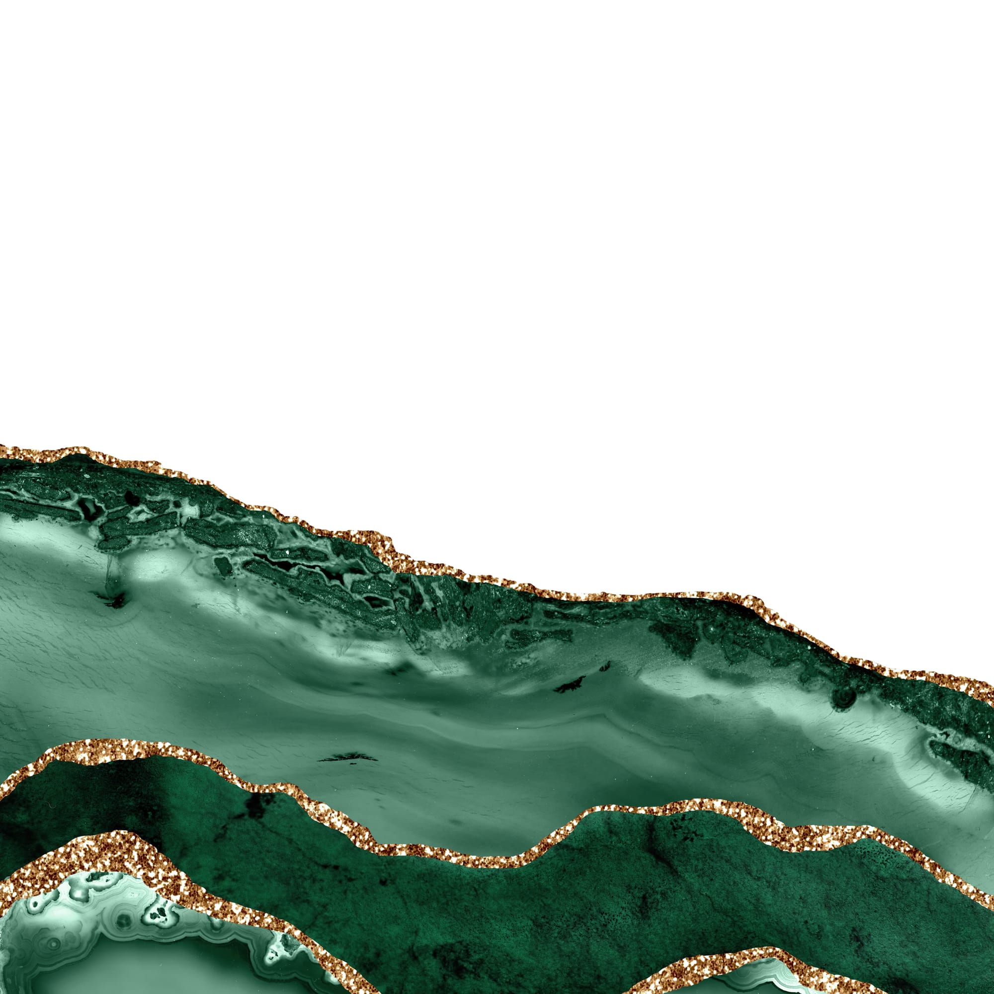 Emerald & Gold Agate Texture 08 by Aloke Design